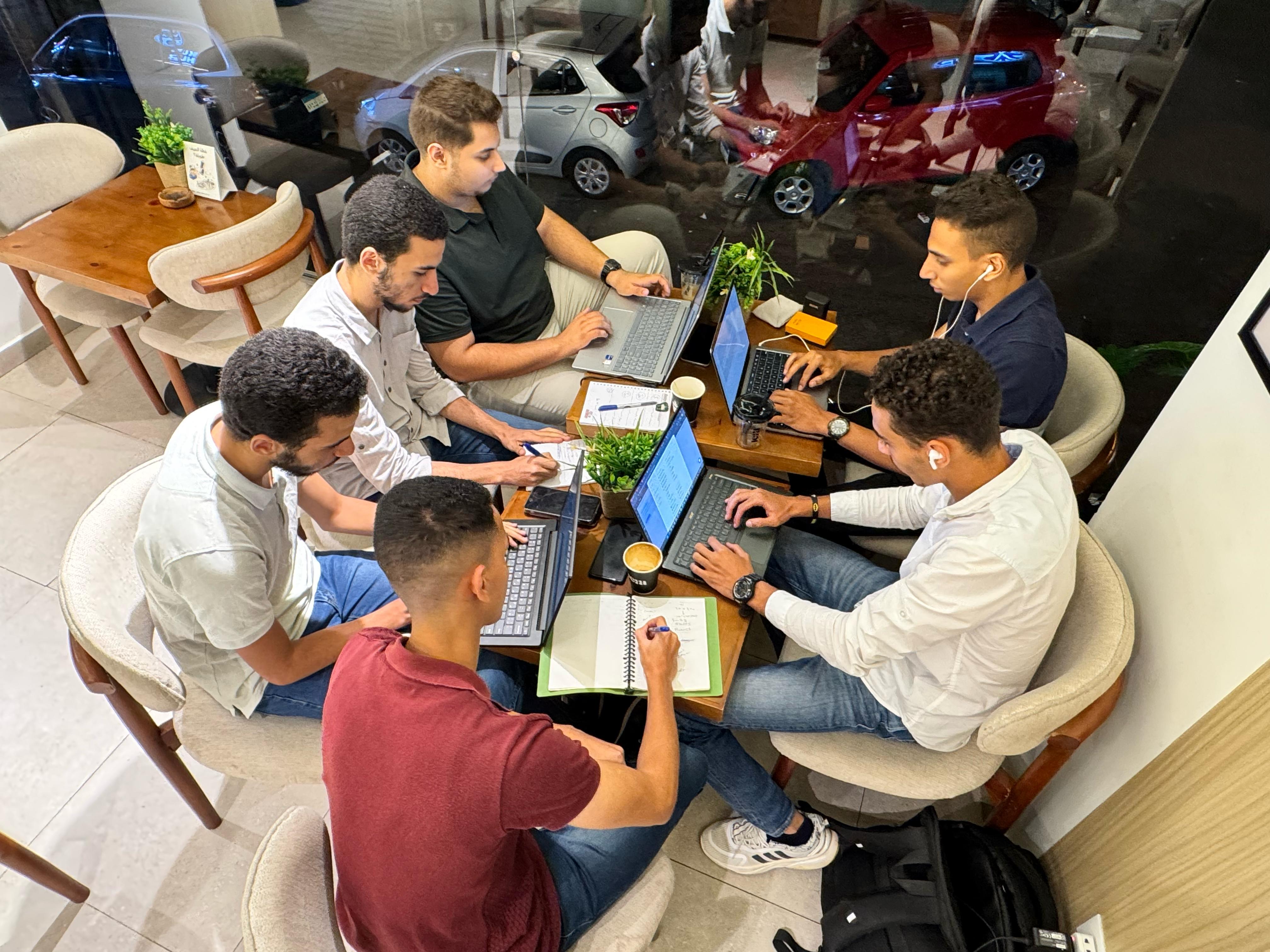 Our team working together